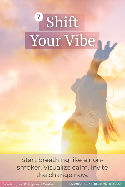 Woman raising arms into sunlight, representing a mindset shift and empowerment after quitting smoking