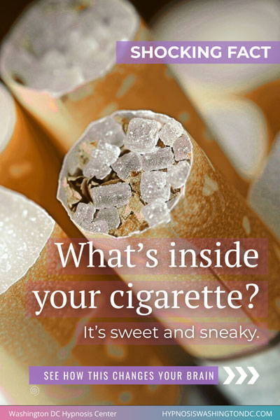 Washington DC online hypnosis session to stop smoking by addressing sugar in cigarettes