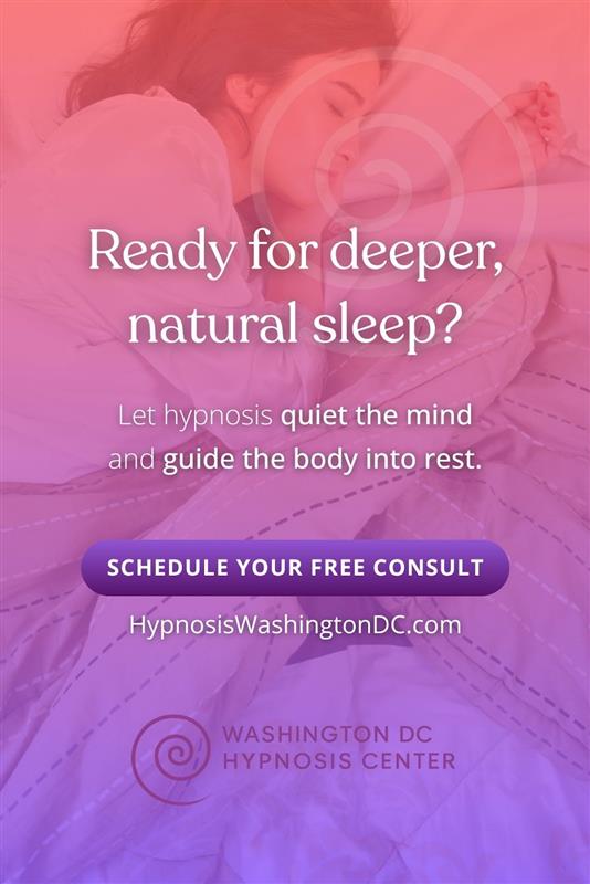 A light pink sleep mask with eyelash graphics rests on white bedsheets, suggesting the importance of a good night’s sleep.