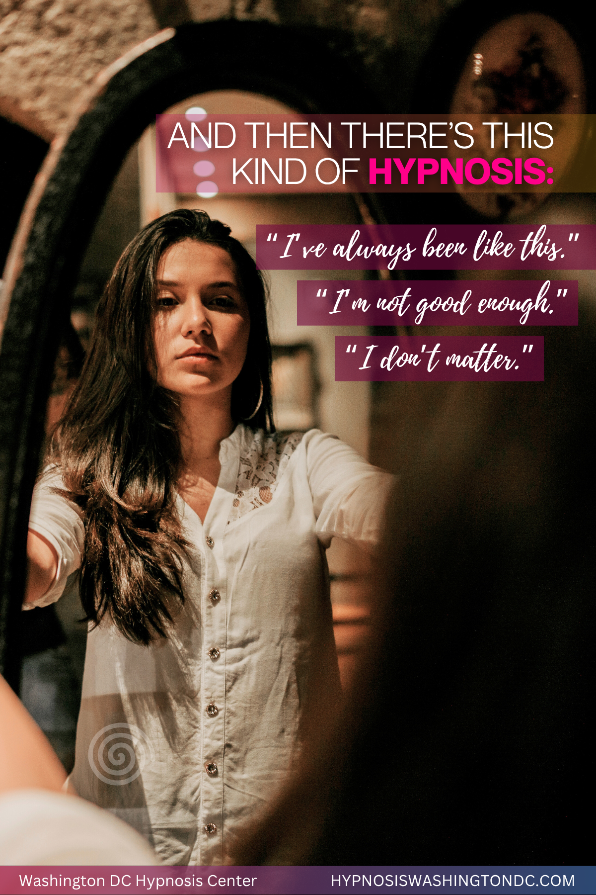 hypnosis negative belief patterns subconscious self talk Washington DC Hypnosis Center