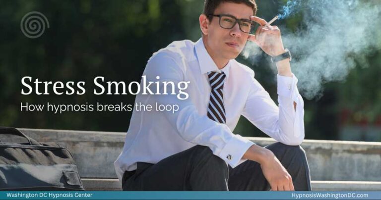 Person feeling stressed and reaching for a cigarette, representing stress-related smoking habit.
