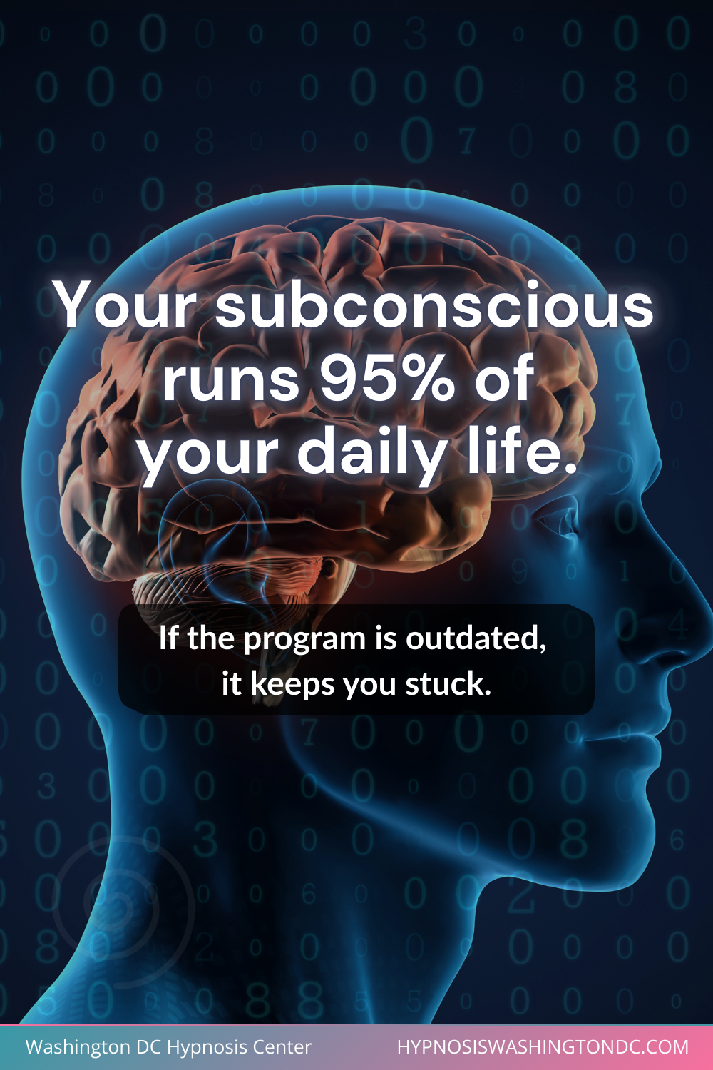 Your subconscious runs 95% of your daily life. If the program is outdated, it keeps you stuck.
