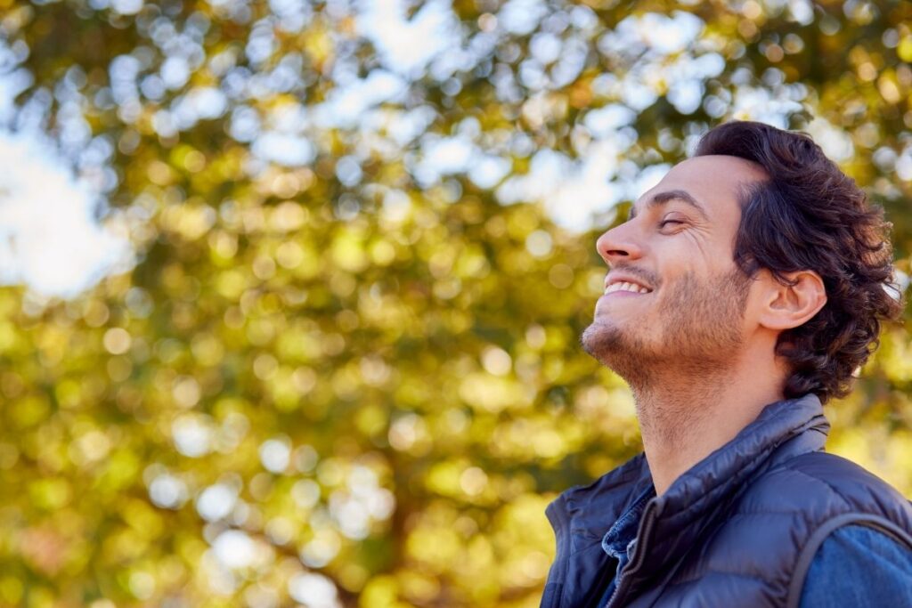 Man calm and steady after hypnosis for fears and phobias at the Washington DC Hypnosis Center